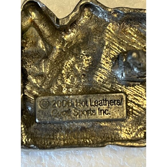 Vintage 2006 Hot Leathers Motorcycle Belt Buckle With Woman Design - Picture 5 of 6